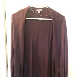 Target/Mossimo dark purple flowy dress cardigan.